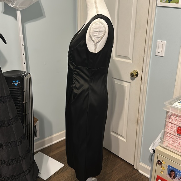 Donna Ricco Net York Black Silky Sleeveless LBD Cocktaill Dress - Worn Once! - Picture 3 of 9